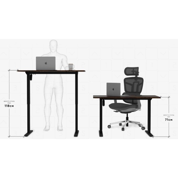 Фото - Стол с электрорегулировкой высоты Mealux PowerDesk Lite Antique (EVO-201 Lite Antique/B)